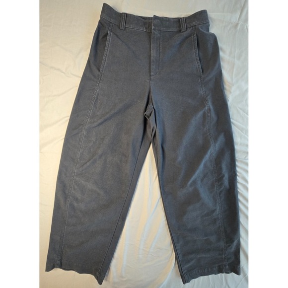 Uniqlo Pants - Uniqlo Balloon Pants Minimalis Preppy Colleage Vibe Punk Barrel Shape Navy Blue